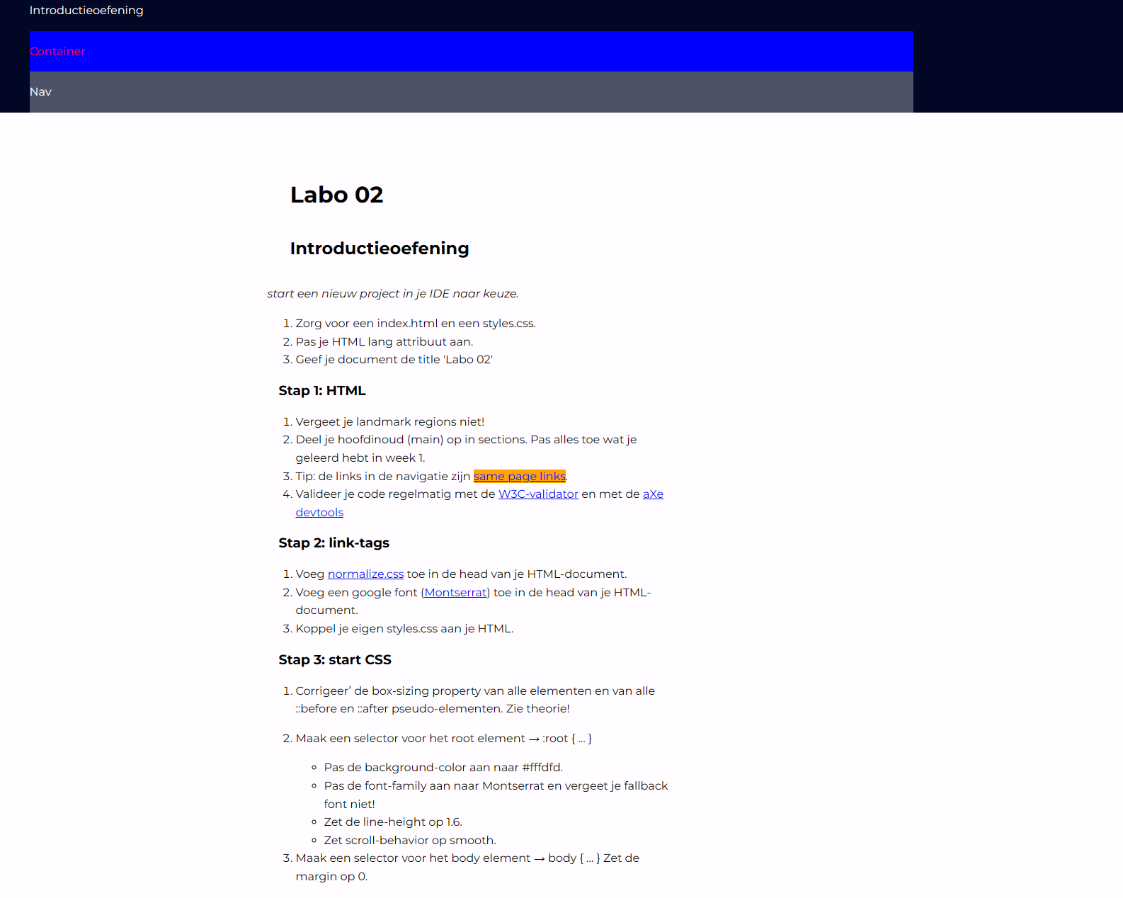 example of HTML with CSS